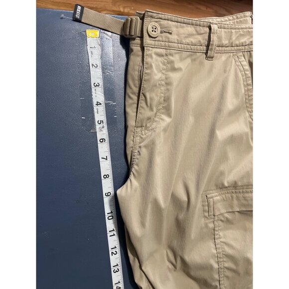 REI Co-Op Womens Cargo Hiking Shorts Size 14 Beige Nylon Outdoors Gorpcore - Picture 4 of 12